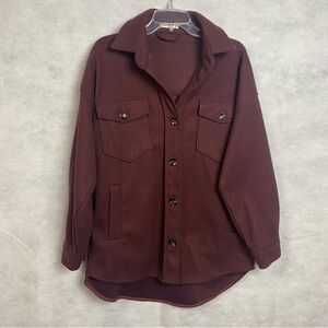 Staccato Shacket Jacket Women’s Small Burgundy Outdoor